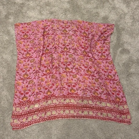 Tuckernuck Antik Batik Nootka Kaftan Pink Floral Size Large Cotton Maxi Sundress - Picture 11 of 11